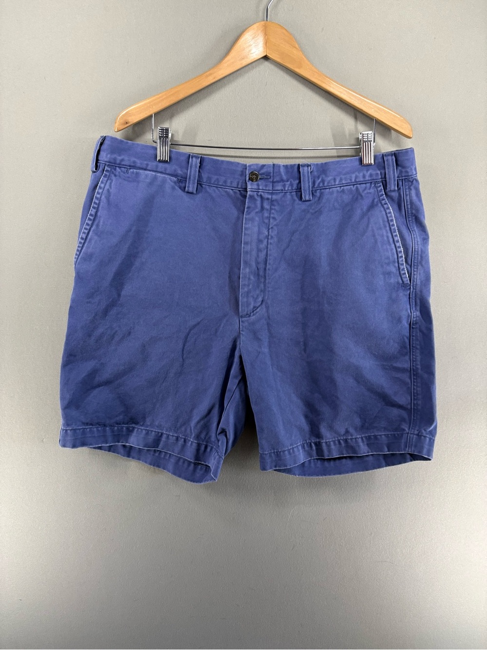 Polo Ralph Lauren Salinger Chino Shorts Mens 38 Relaxed Fit Blue Soft Finish